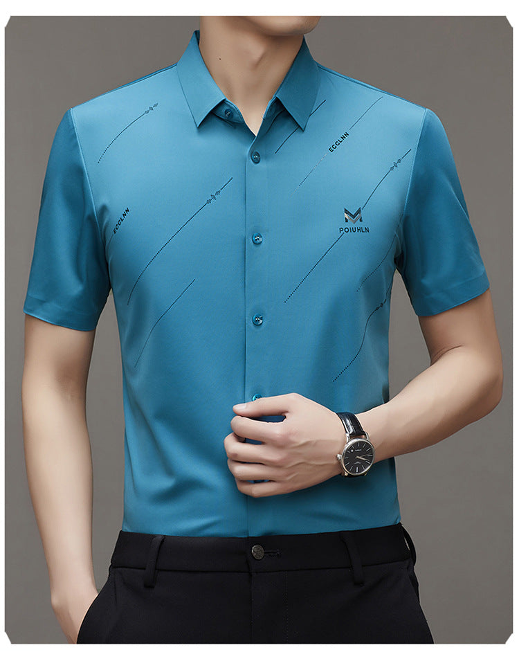 Men's Anti-Wrinkle Ice Silk Shirt