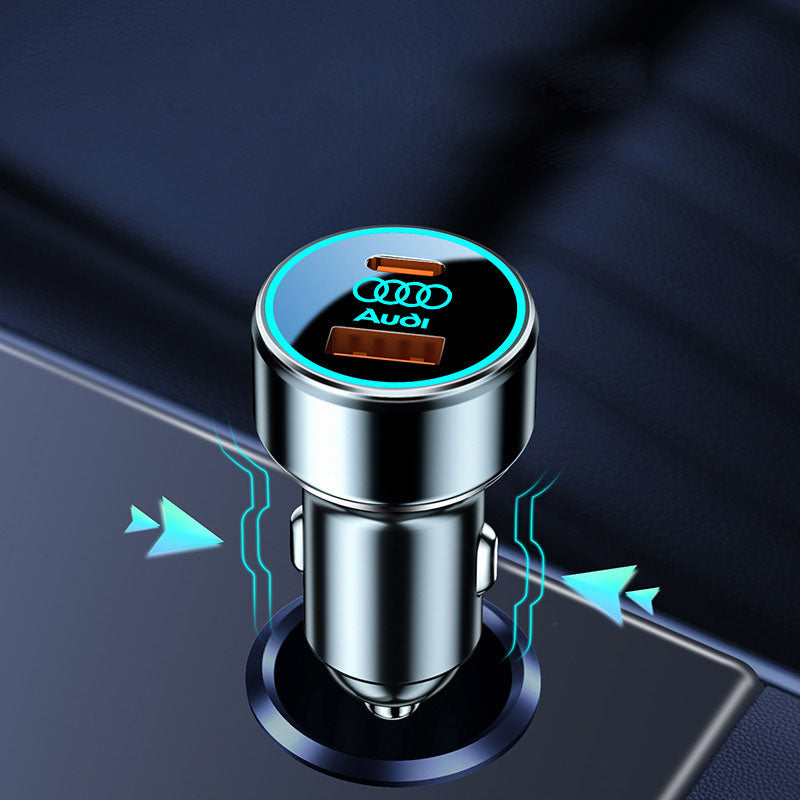 Mini Dual-Port 36W Car Charger with Smart Fast Charging