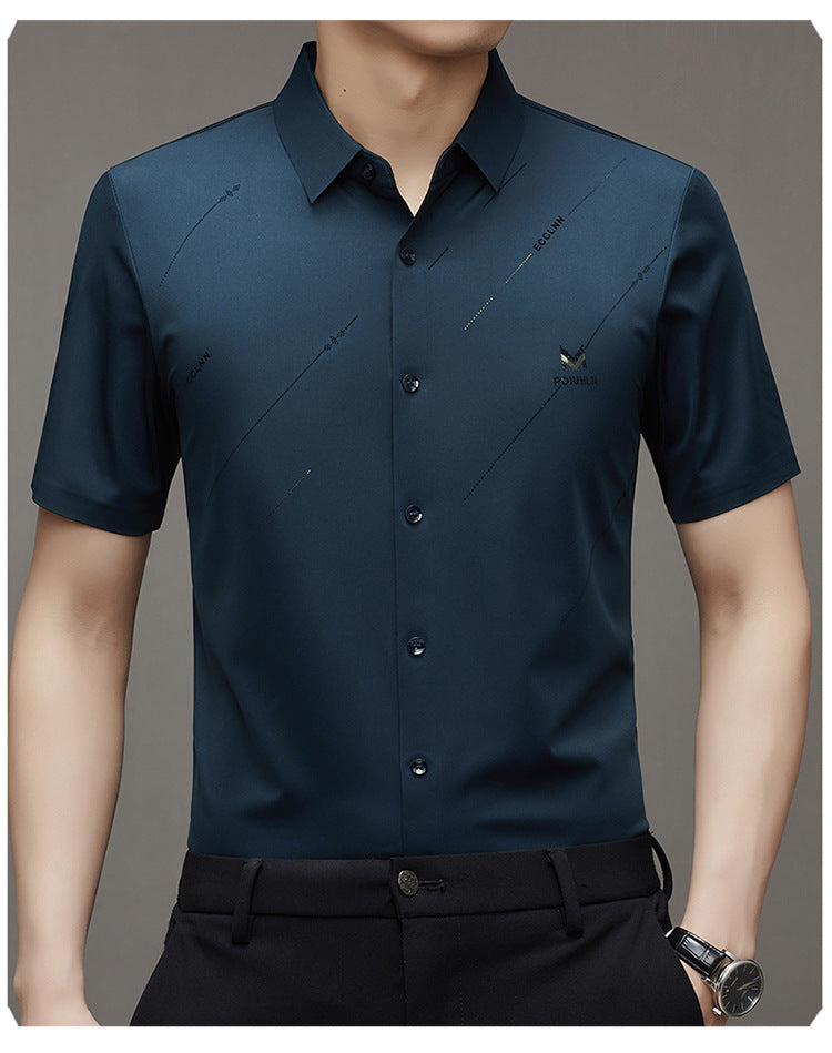 Men's Anti-Wrinkle Ice Silk Shirt