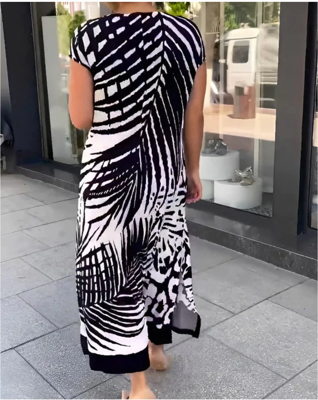Casual Printed Short Sleeve Dress