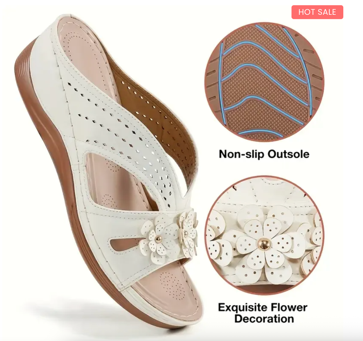 Women's Summer Wedge Sandals – New Arrival Comfort Slip-Ons