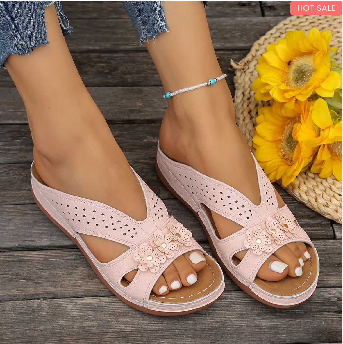 Women's Summer Wedge Sandals – New Arrival Comfort Slip-Ons