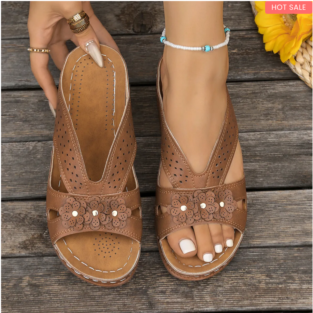 Women's Summer Wedge Sandals – New Arrival Comfort Slip-Ons