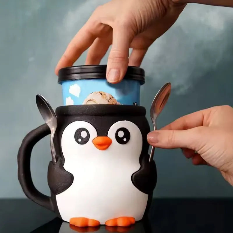 (🎁Last Day 49% OFF)🐮Ferdinand, the Highland Cow Ice Cream Pint Holder🍨🍦🍧