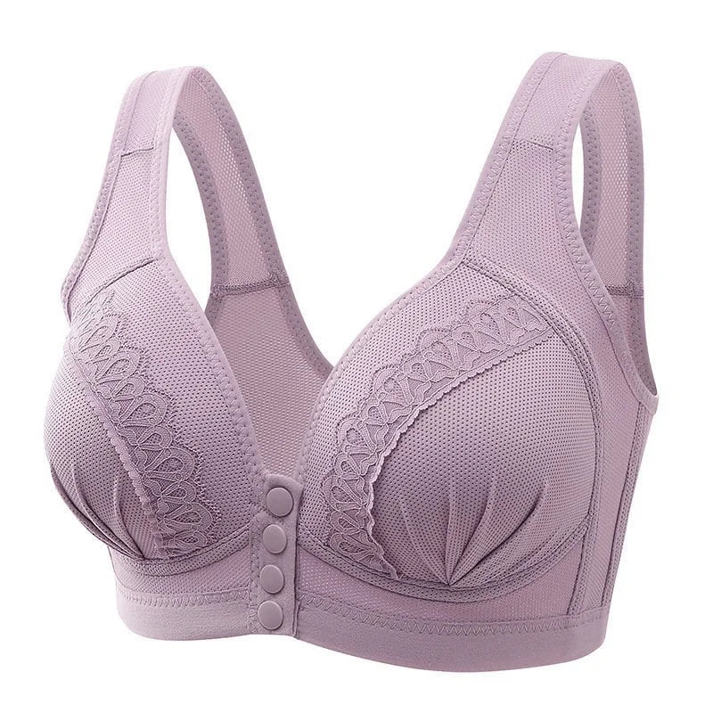 Buy 1 Get 2 Free-2025 breathable cotton bra with front button
