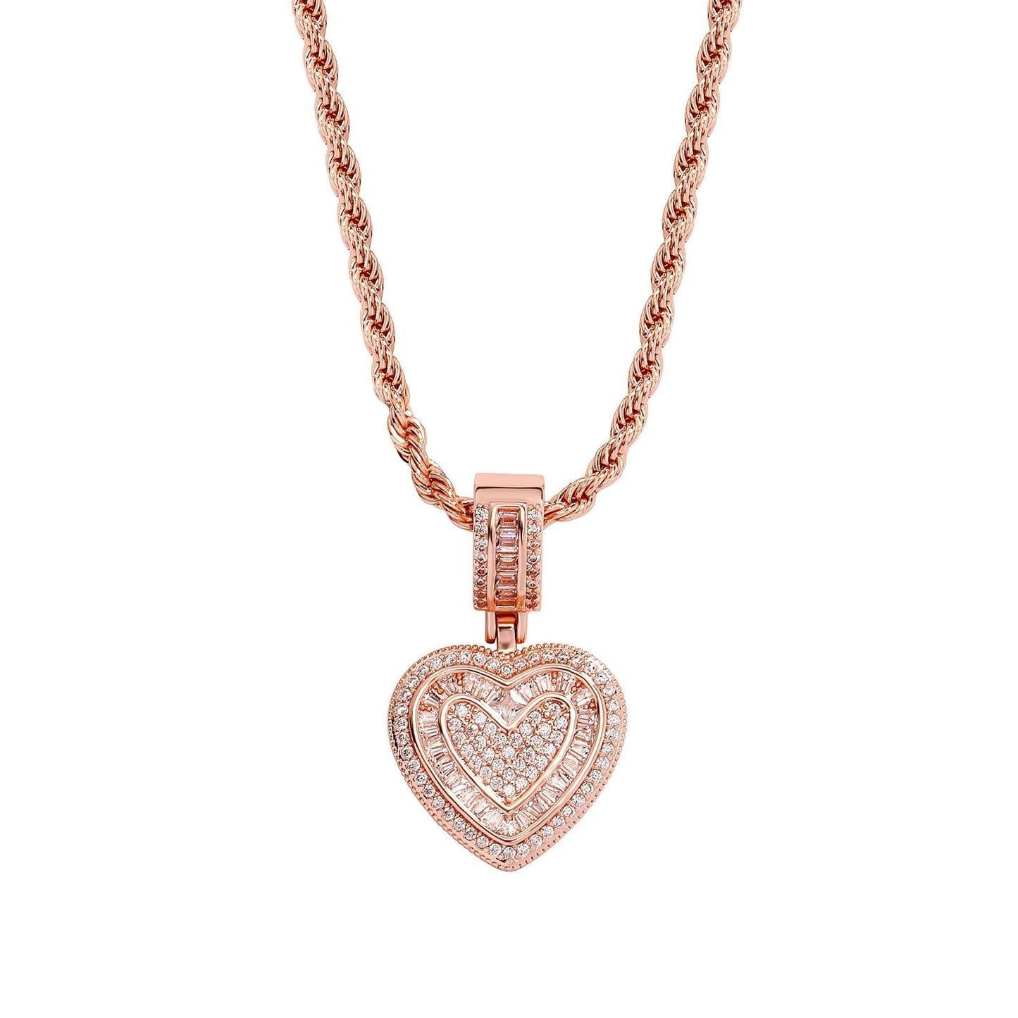 💖Last Day Sale 49% OFF💖Cubic Diamond Heart Pendant Necklace