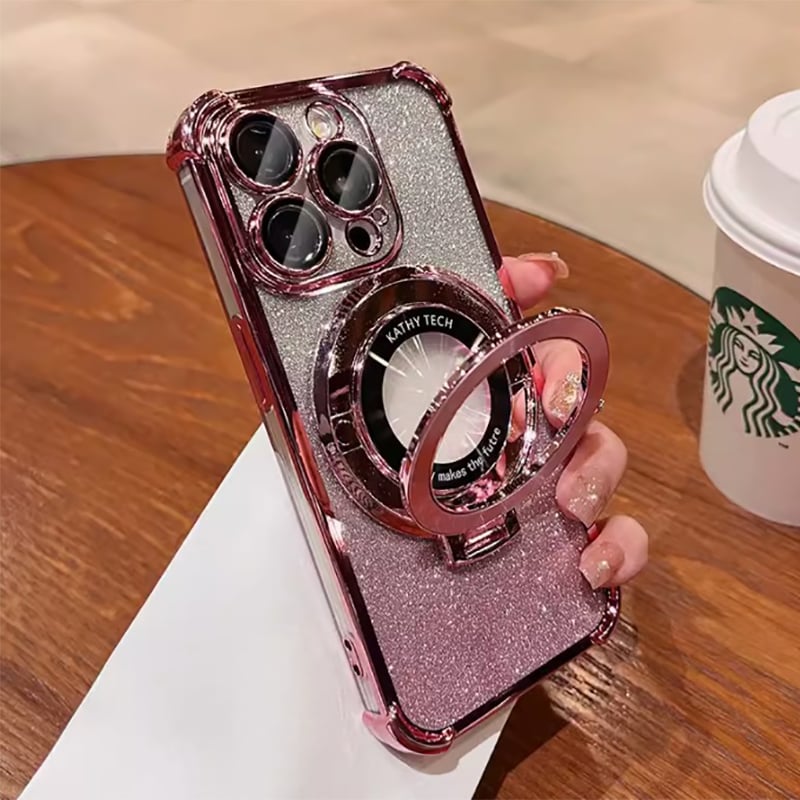 🔥New In Phone Case for iPhone 16 Series - Four Corners Air Cushion Anti-fall Case for iPhone with Invisible Ring Stand
