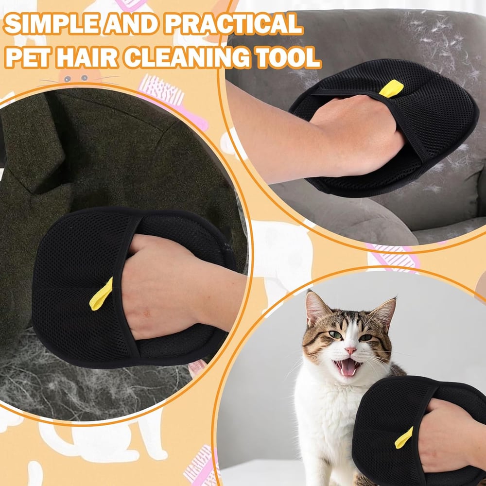 Hair cleaning gloves