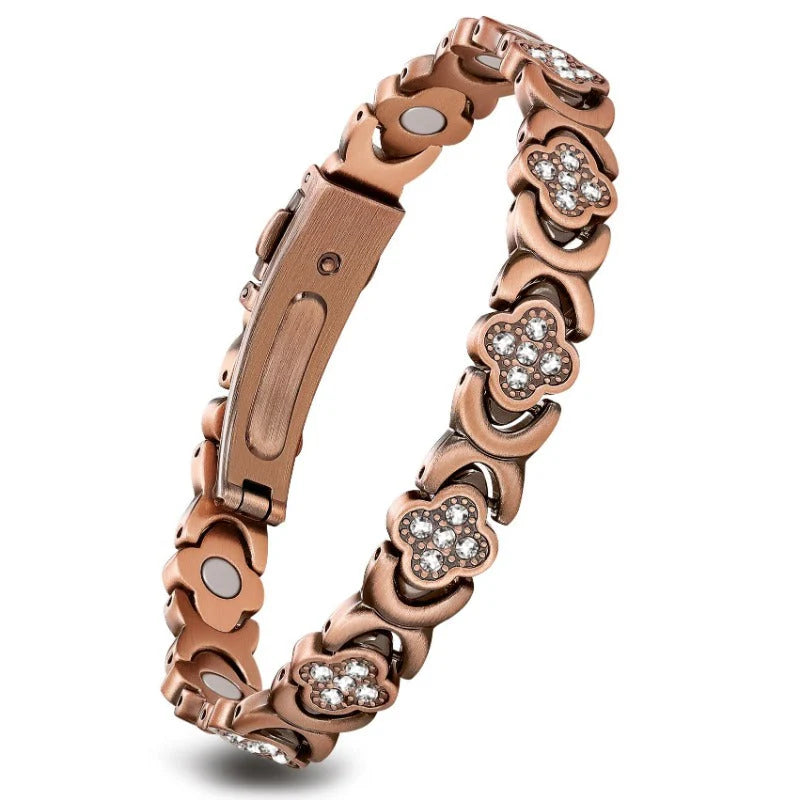 Infinity Clover Copper Magnetic Bracelet
