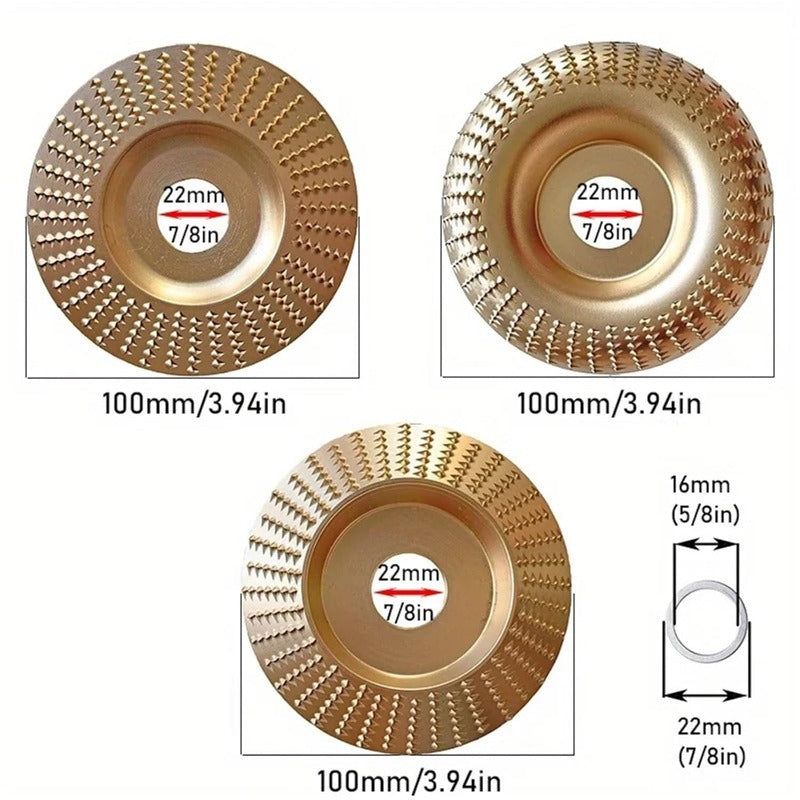 Slope-Type Wood Carving Disc for Angle Grinder
