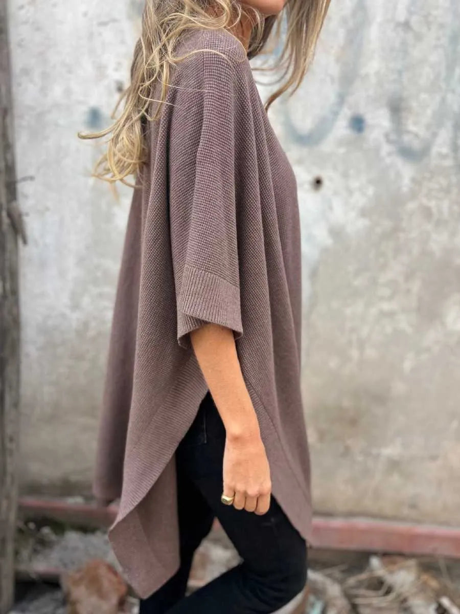 Women's Knit Poncho Cape Vest