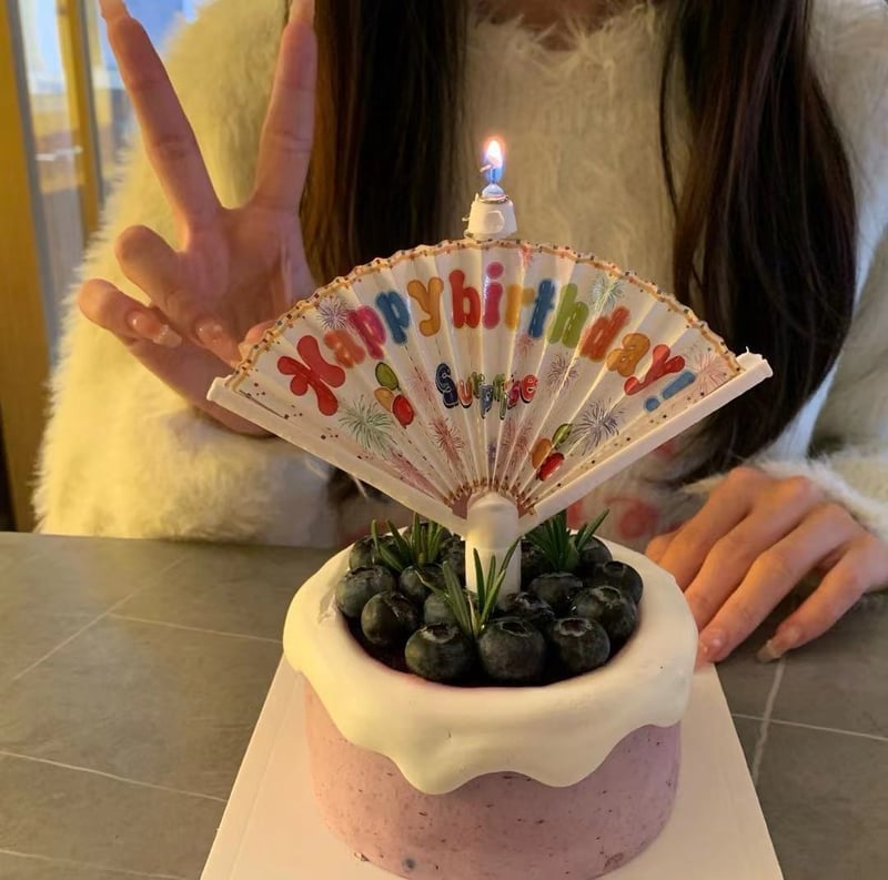 🎂 Reusable Novelty Fan Birthday Candle🔥buy more save more🎁BEST GIFT FOR LOVED ONE🎁