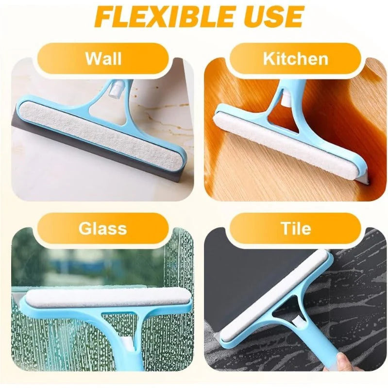 Spray-Scrub-Squeegee All-in-One Glass Cleaner