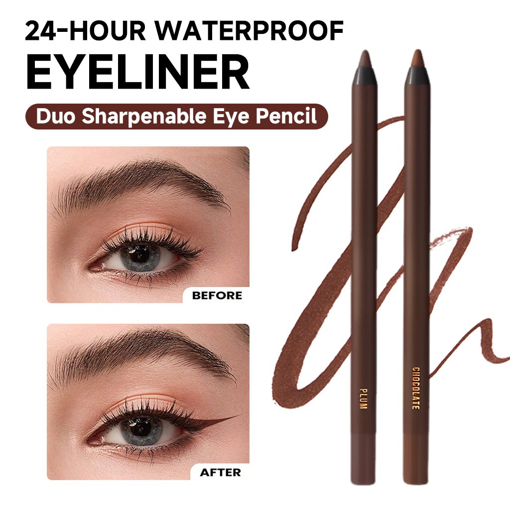 🎁Buy 1 Get 1 Free🔥 - 🌟24 HR Waterproof Eyeliner Duo Sharpenable Eye Pencil