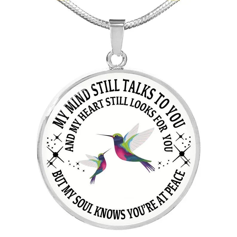 Last Day 75% OFF - My Mind Still Talks To You Memorial Necklace, In Memory Of Gift💕