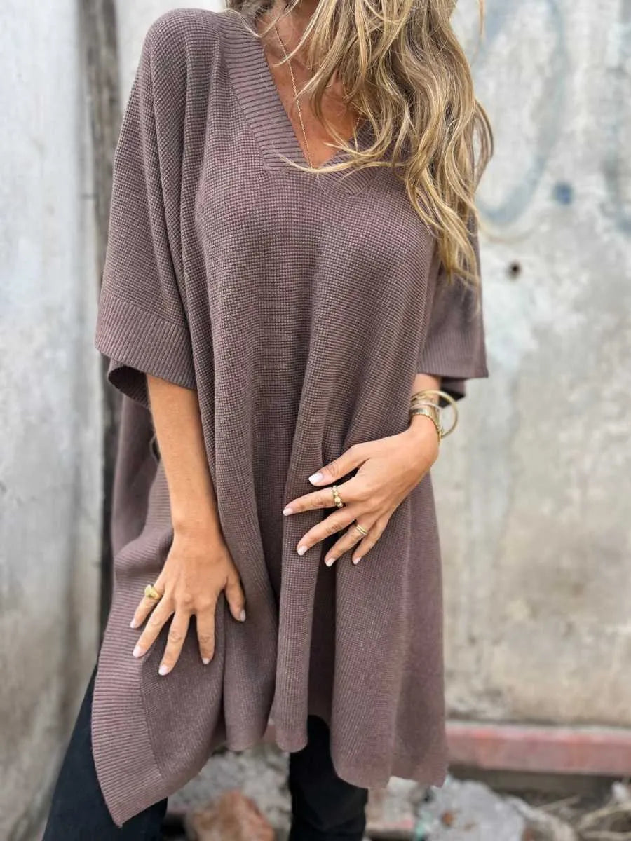 Women's Knit Poncho Cape Vest