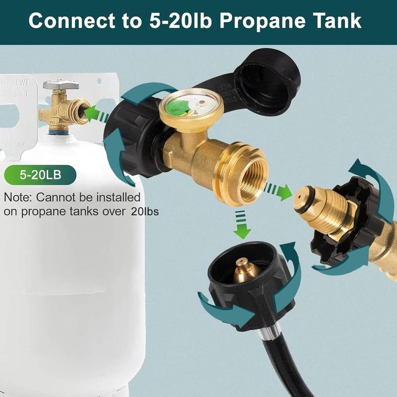 Luminous Propane Tank Gauge – Universal Fit with Leak Detector