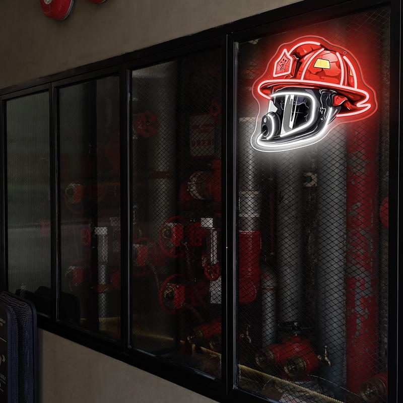 ⏰Firefighter Helmet Neon Sign🎁