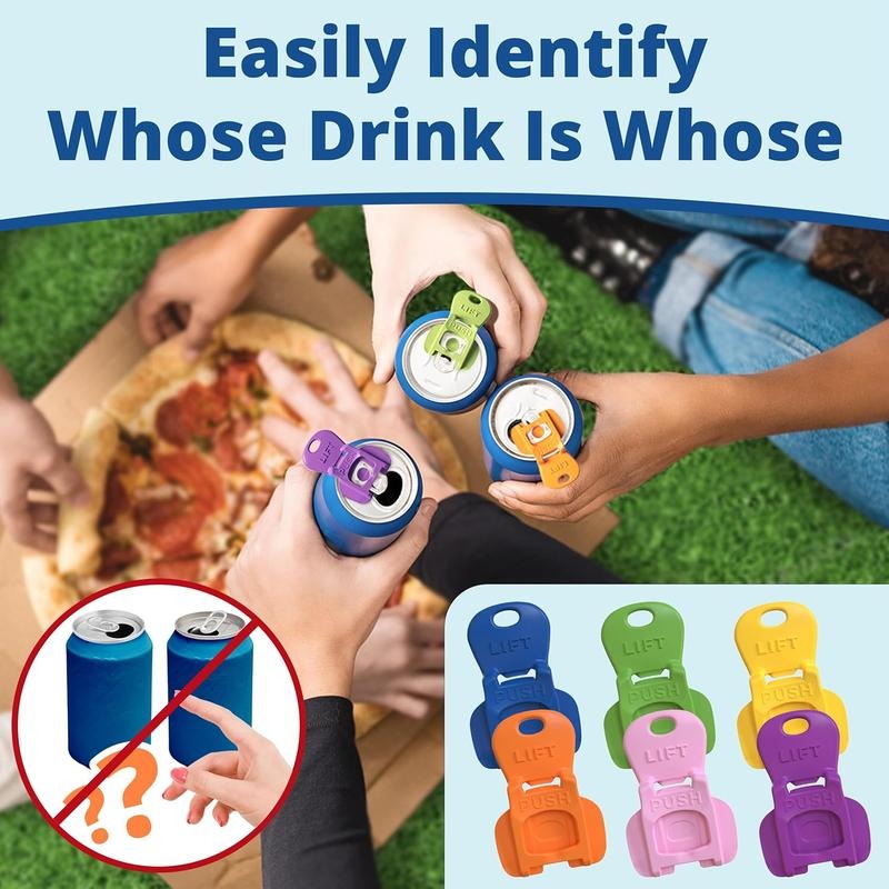 Beverage Barricade 2.0 – Snap-On Can Lid with Tab Opener & Spill Guard