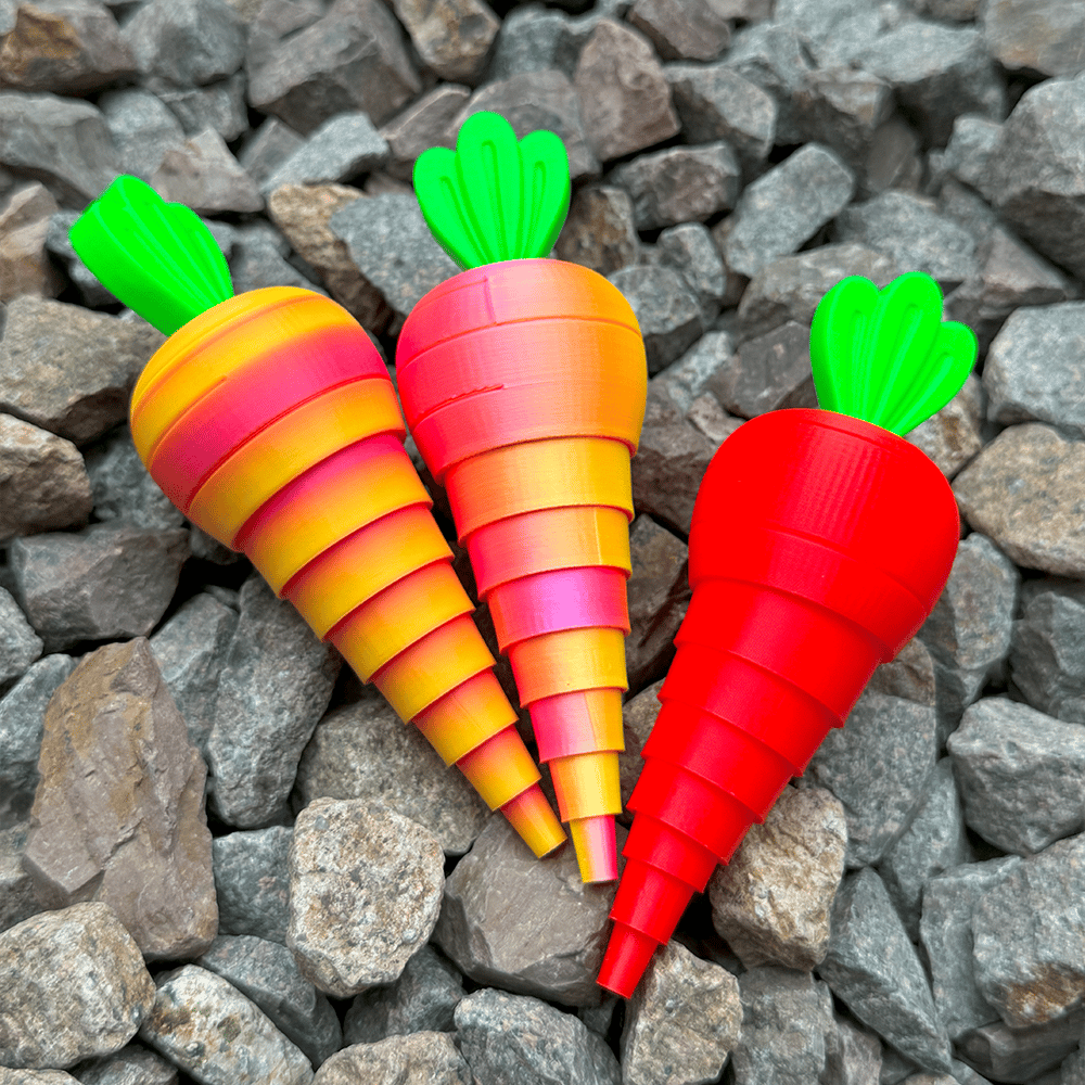 🥕3D Printed Decompression And Retractable Carrot Toy