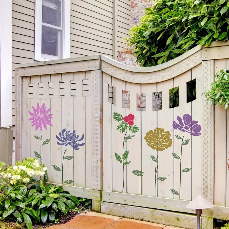 🎁49% OFF -🏡Garden Fence Large Flower Stencils🌻DIY Decoration