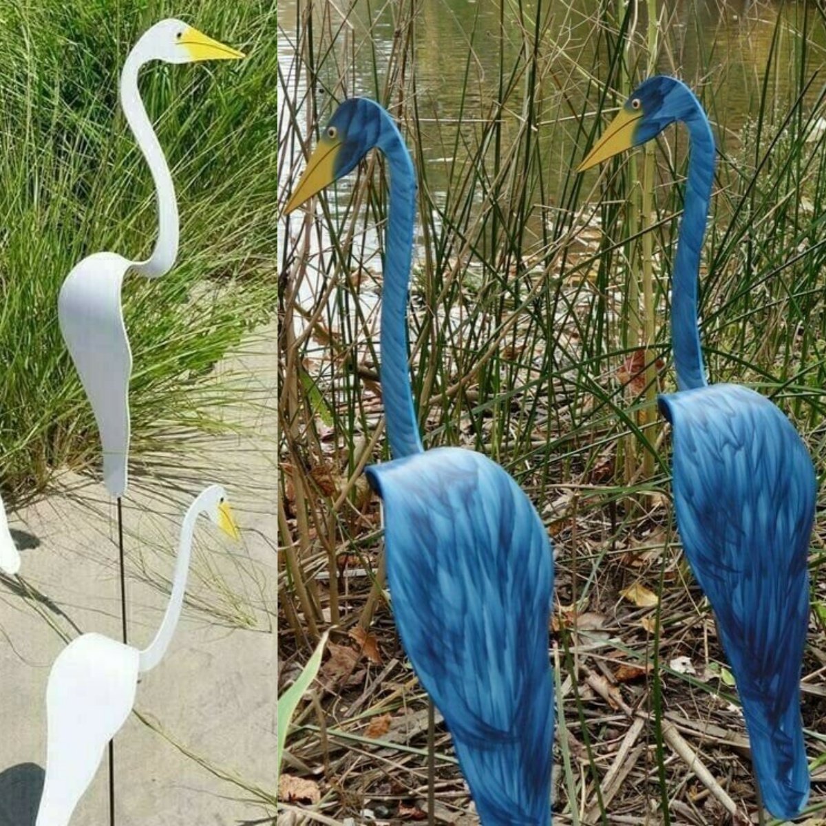 Florida Dancing Flamingo Birds Garden Metal Art