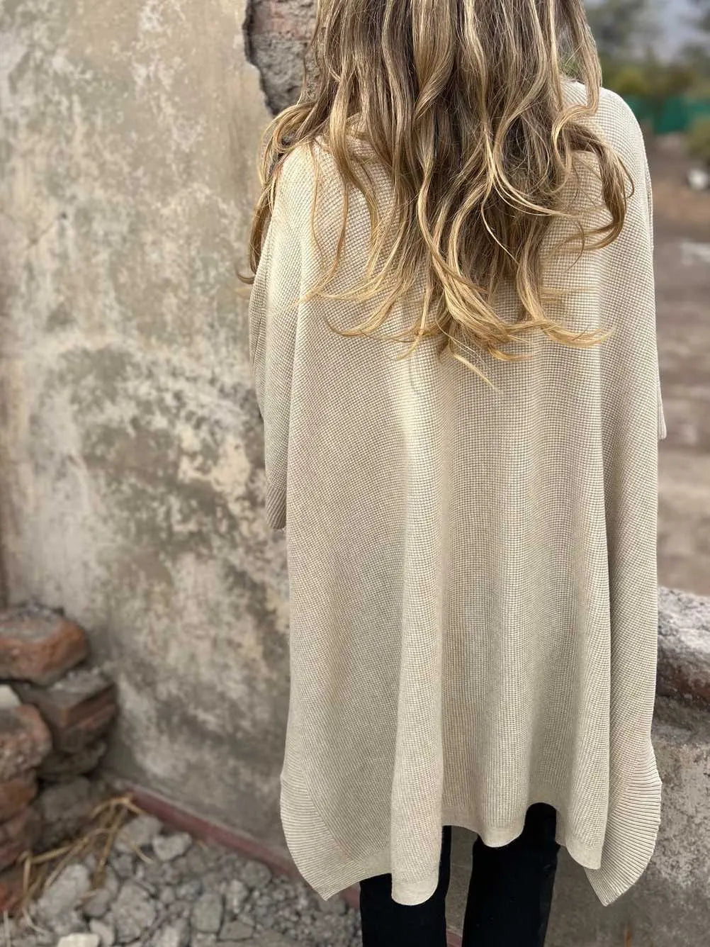 Women's Knit Poncho Cape Vest