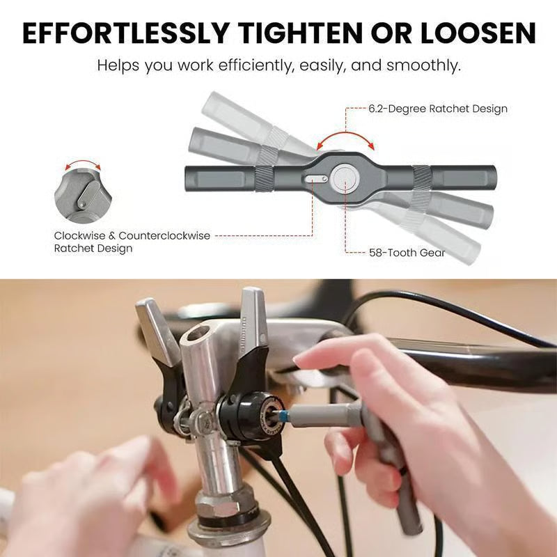 (đ„Summer Hot Sale- 30% OFF) 24 in 1 DlY Screwdriver Set Magnetic Compact and Portable Ratchet Screwdriver