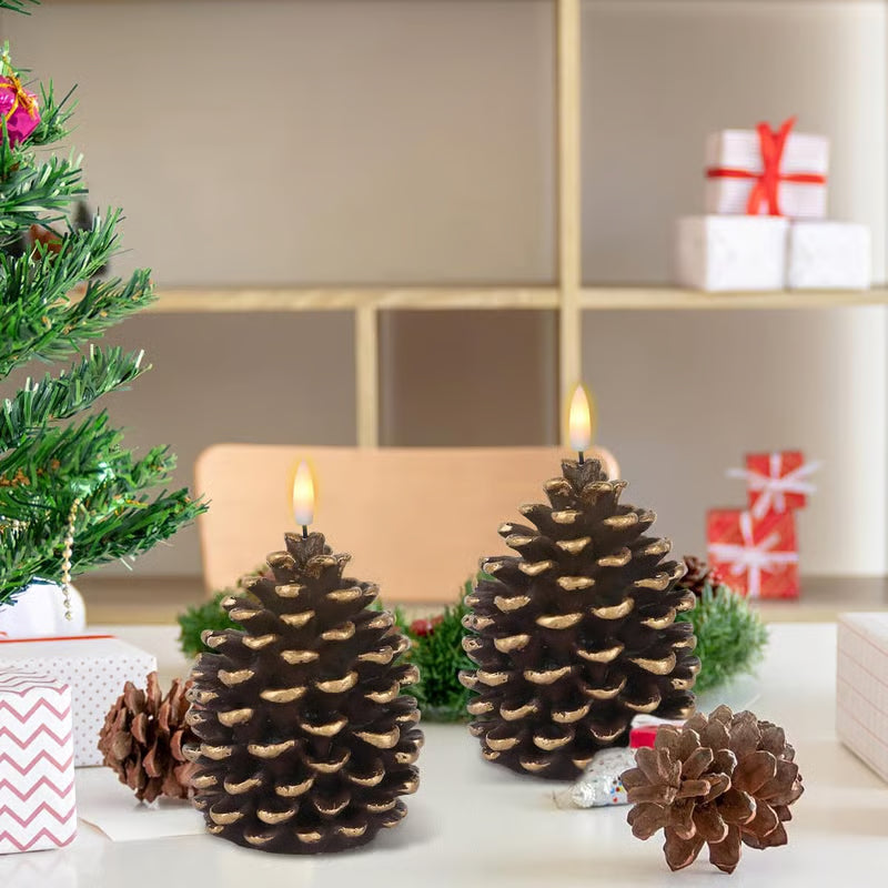 ✨Flameless Pinecone Candles