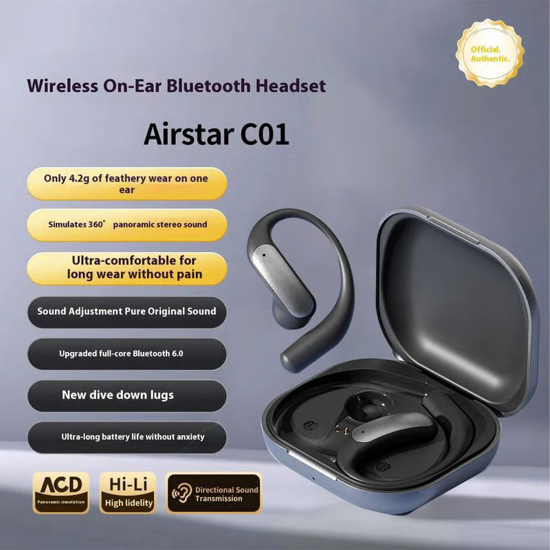 π§π Zero-Gravity Titanium Bluetooth Earbuds - Ultra-Long Battery, HiFi Stereo, Comfortable for Long Wear