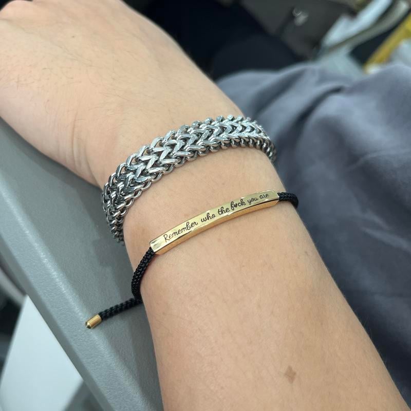 🔥LAST DAY 69% OFF - Remember Who The F♡ck You Are Motivational Tube Bracelet