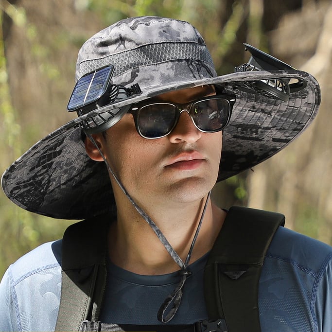 🏆 50K+ SOLD! 70% OFF – Almost Gone-⚡2025 New Ultralight Solar Fan Sun Hat – Lighter Than a Baseball!⚾(Only 11oz)