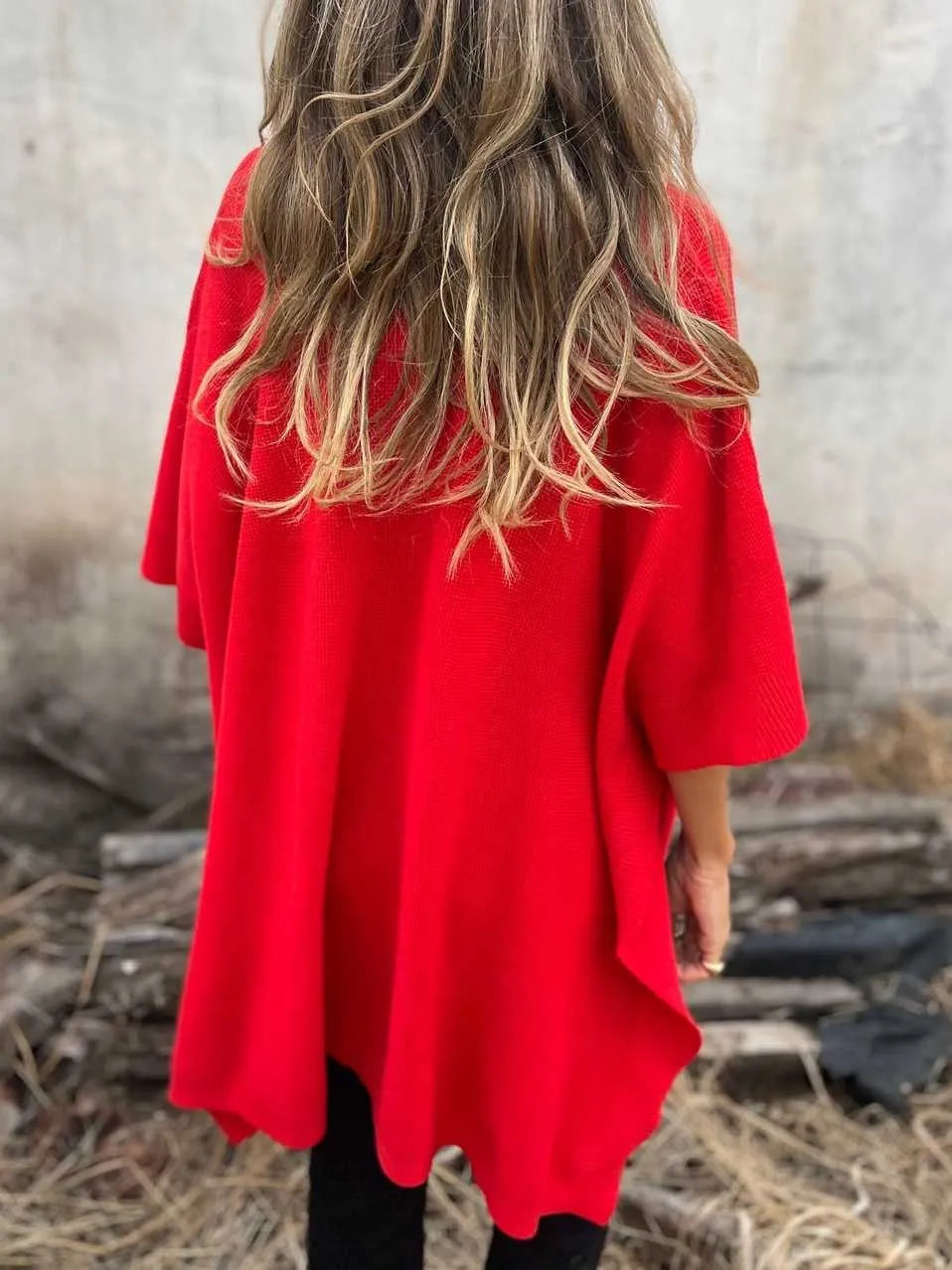 Women's Knit Poncho Cape Vest