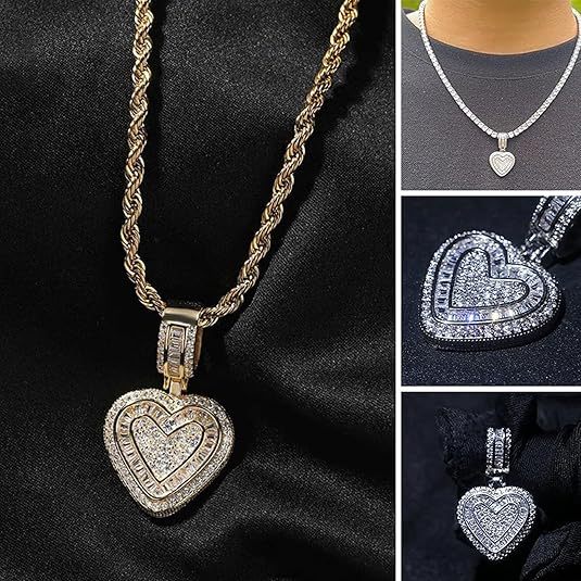 💖Last Day Sale 49% OFF💖Cubic Diamond Heart Pendant Necklace