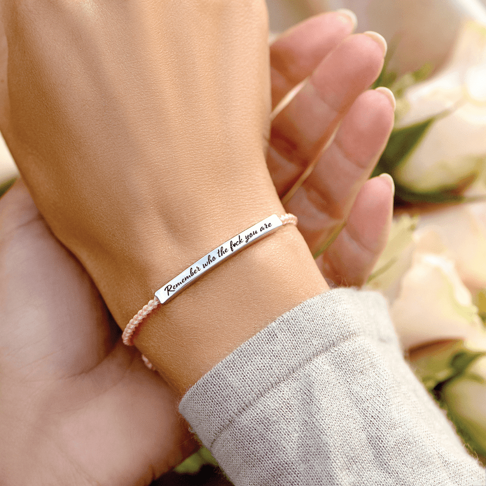 🔥LAST DAY 69% OFF - Remember Who The F♡ck You Are Motivational Tube Bracelet
