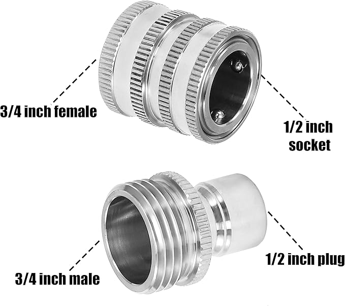 šStainless Steel Garden Hose Quick Connect Fittings Set