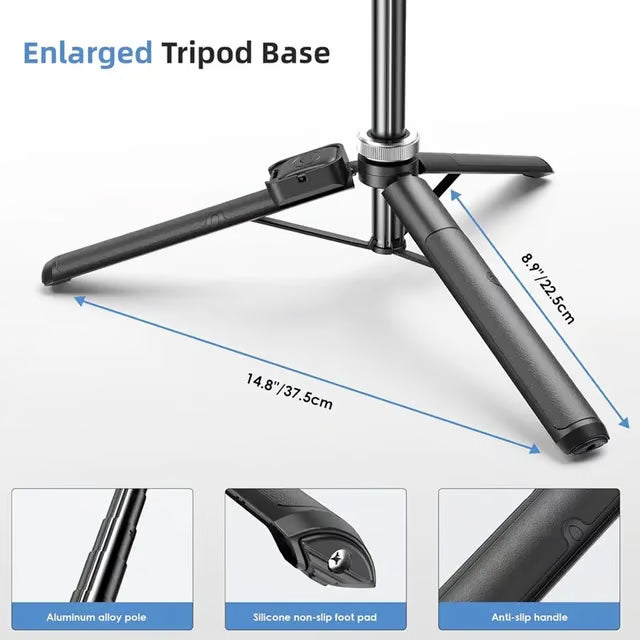 🔥 4-in-1 Multifunctional 360° Rotation Selfie Stick with Wireless Detachable Remote Control