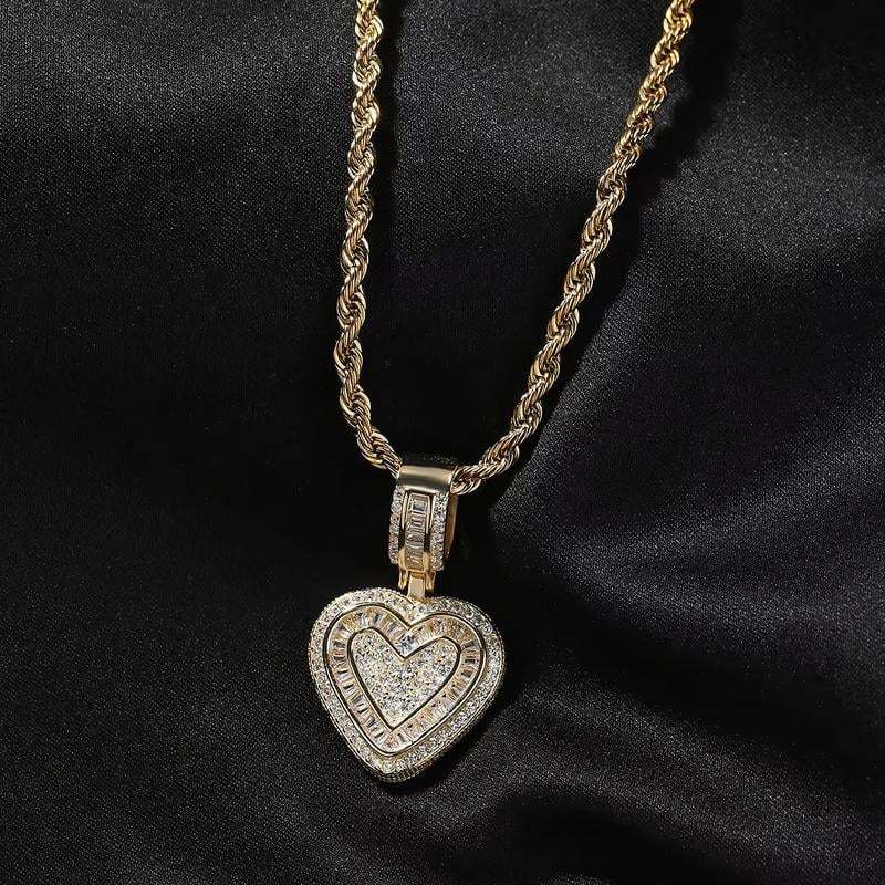 💖Last Day Sale 49% OFF💖Cubic Diamond Heart Pendant Necklace