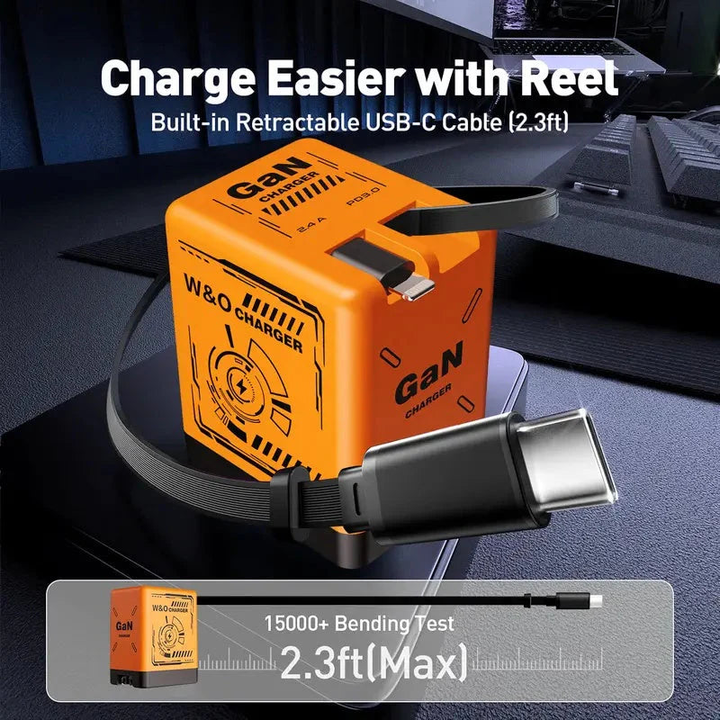 GaNPro 45W Retractable Fast Charger Cube