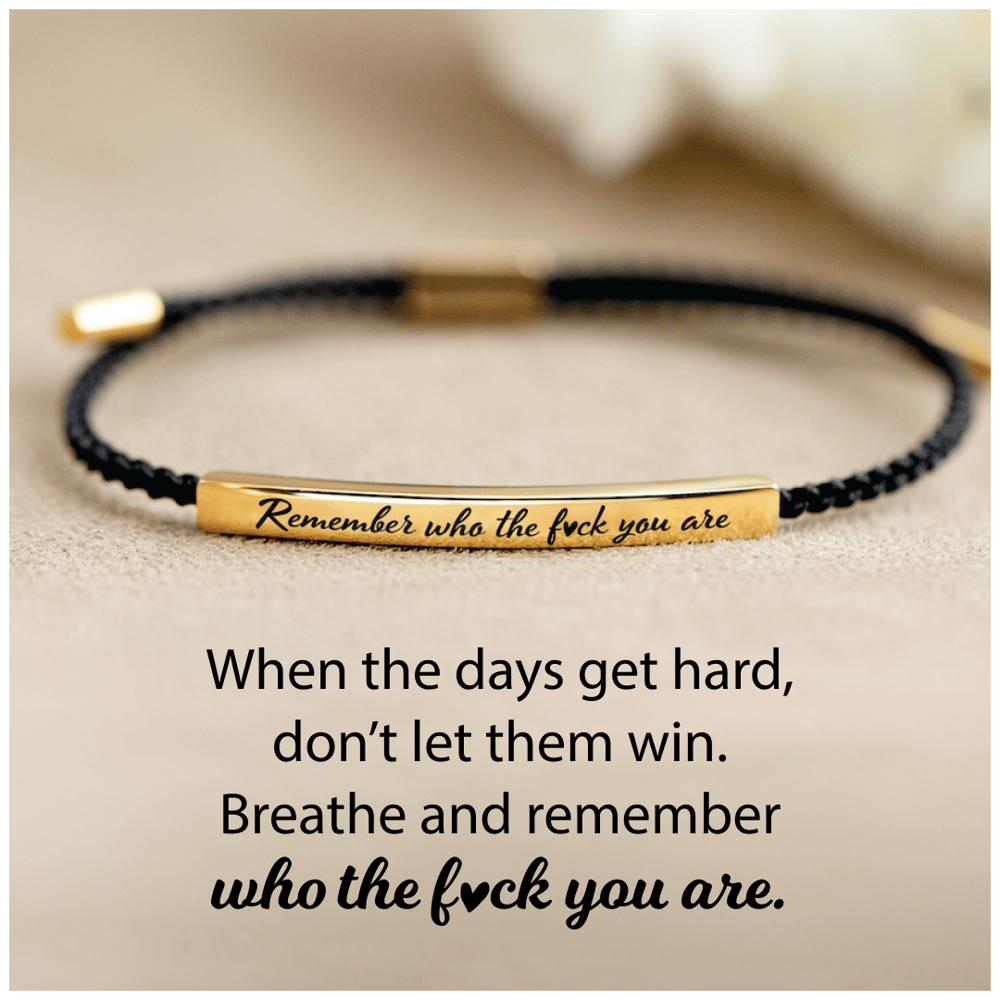 🔥LAST DAY 69% OFF - Remember Who The F♡ck You Are Motivational Tube Bracelet