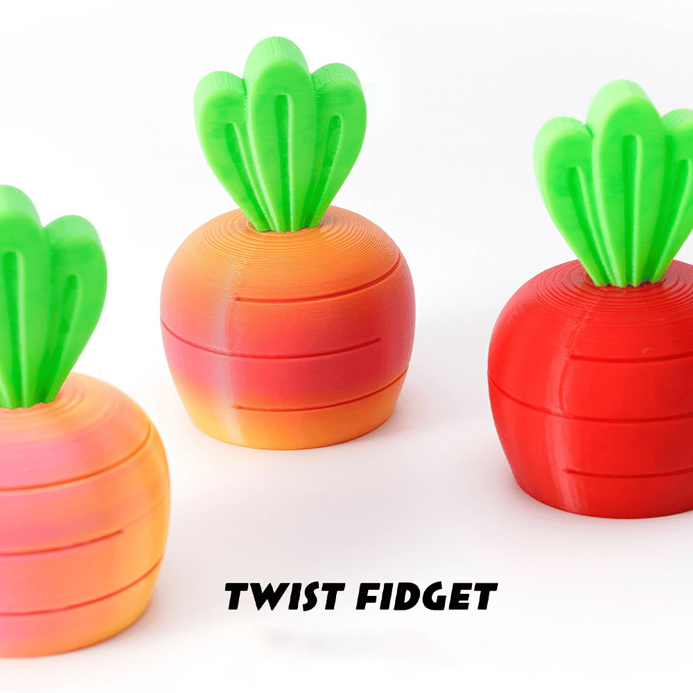 🥕3D Printed Decompression And Retractable Carrot Toy