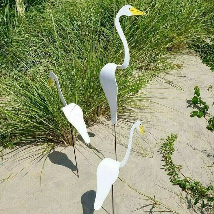 Florida Dancing Flamingo Birds Garden Metal Art