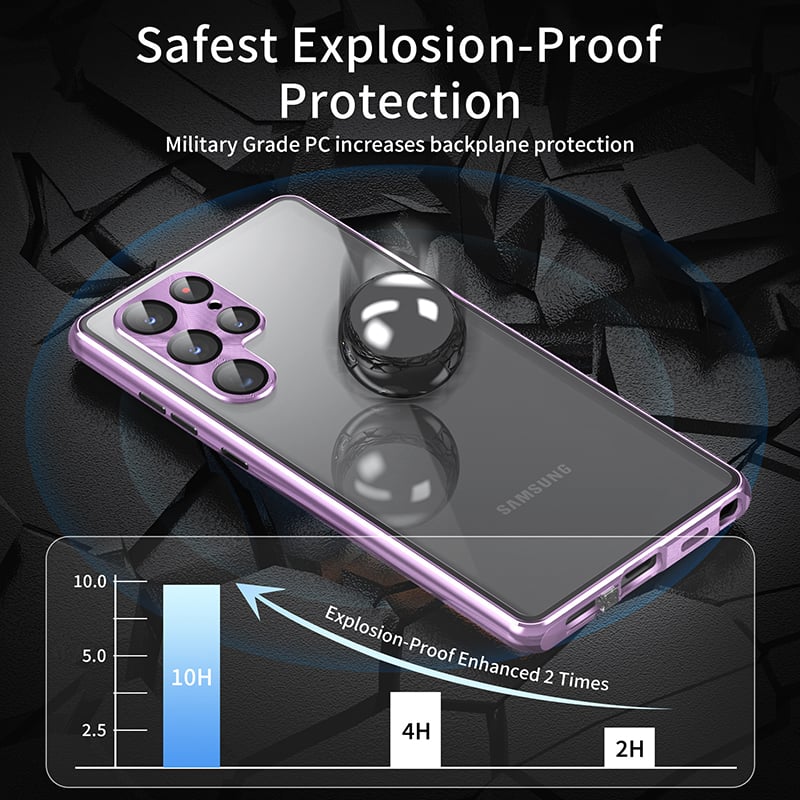🔥New In Samsung S25 Series Case - Samsung Privacy Magnetic Double-sided Tempered Glass Case