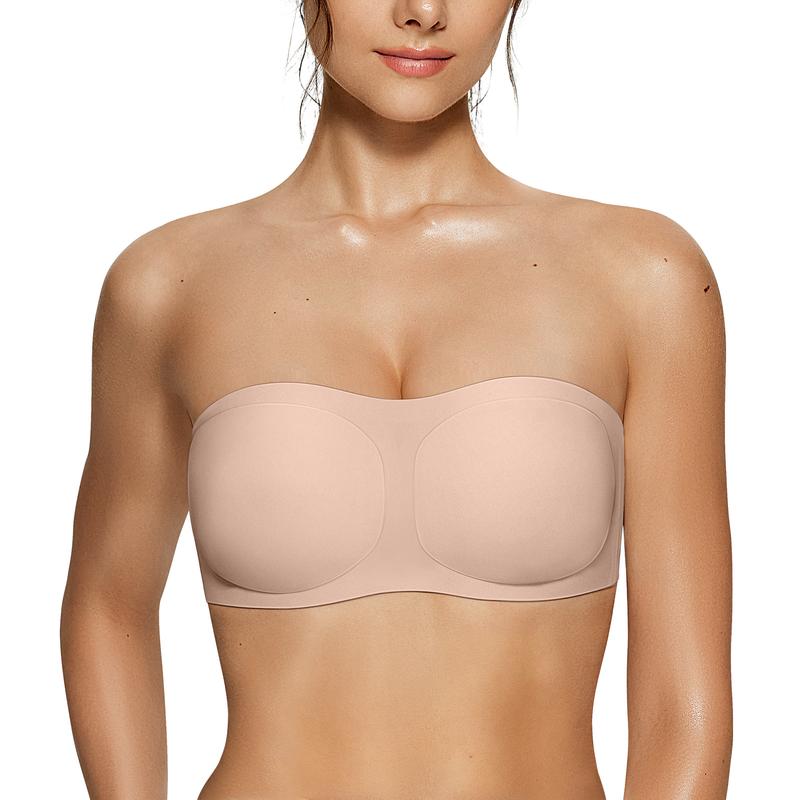 Strapless Convertible Bra – Seamless Grip Fit with Crescent Cups & Bonus Straps