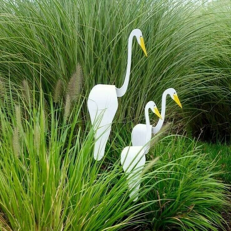 Florida Dancing Flamingo Birds Garden Metal Art