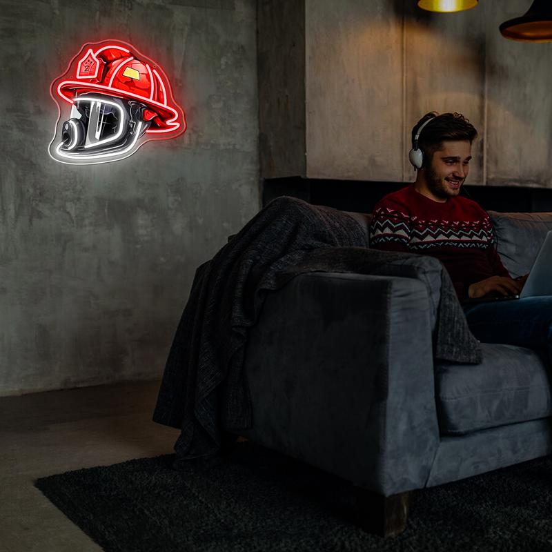 ⏰Firefighter Helmet Neon Sign🎁