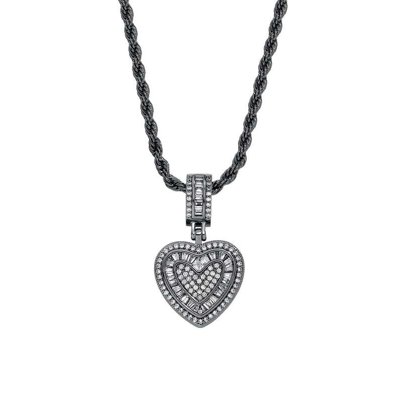 💖Last Day Sale 49% OFF💖Cubic Diamond Heart Pendant Necklace