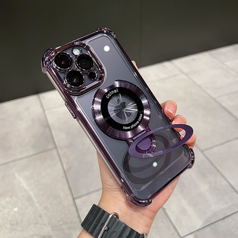 🔥New In Phone Case for iPhone 16 Series - Four Corners Air Cushion Anti-fall Case for iPhone with Invisible Ring Stand