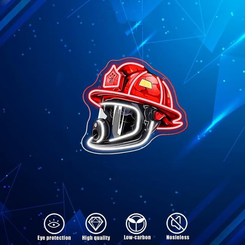⏰Firefighter Helmet Neon Sign🎁