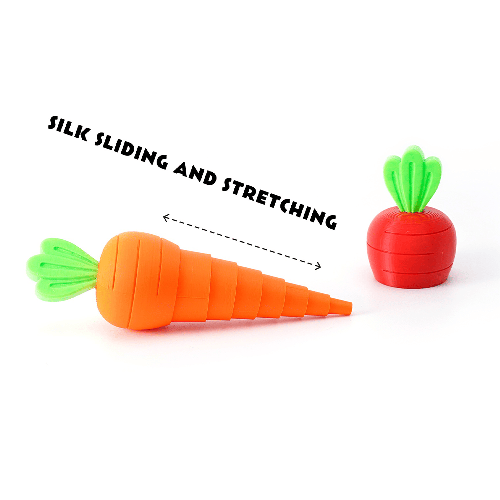 🥕3D Printed Decompression And Retractable Carrot Toy